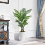 ASTIDY Artificial Palm Tree 5FT - Fake Tree with White Tall Planter - Faux Tropi... - Image 3
