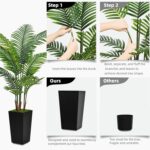 ASTIDY Artificial Palm Tree 5FT - Fake Tree with White Tall Planter - Faux Tropi... - Image 6
