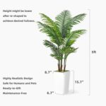 ASTIDY Artificial Palm Tree 5FT - Fake Tree with White Tall Planter - Faux Tropi... - Image 7