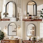 20" x 30" Luxury Arched Bathroom Mirror - Arch Wall Mirror with Shatterproof Tem... - Image 6