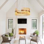 Modern Gold Chandeliers, 24" LED Dining Room Light 60W Dimmable Luxury Crystal R... - Image 9