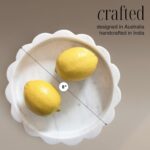 STRONA White Scalloped Marble Tray - 8" Round Stone Vanity Tray for Perfume & Je... - Image 4
