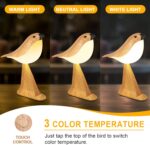 Deogos Cute Bird Table Lamp, Touch Control Bedside Lamp, Brid Night Light, Cordl... - Image 4