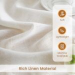 Dreaming Casa Linen Blend Curtians 102 Inches Long, 2 Panels Natural Light Filte... - Image 6