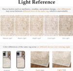 PureCozy 6x9 Washable Area Rug Beige Vintage Distressed Large Rug for Living Roo... - Image 8