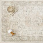 PureCozy 6x9 Washable Area Rug Beige Vintage Distressed Large Rug for Living Roo... - Image 9