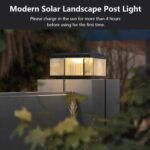 Landscape Solar Post Light, Outdoor Modern Stylish Luxury IP65 Waterproof Column... - Image 3