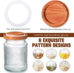 Sumind 6 Pcs Vintage Glass Jars with Wooden Lids 24 oz Airtight Glass Food Stora... - Image 4