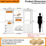 vomavex Closet System of 2 Set, 4-18FT Closet Organizer System with 10 Hanging R... - Image 3
