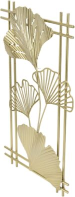 Omabeta Gold Metal Wall Decor, Aristocratic Luxurious Golden Leaf Wall Sculpture... - Image 9