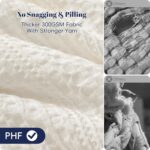 PHF Soft Waffle Comforter Set Queen Size- Comfy Breathable Waffle Weave Comforte... - Image 4