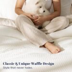 PHF Soft Waffle Comforter Set Queen Size- Comfy Breathable Waffle Weave Comforte... - Image 5
