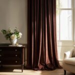 Dark Brown Velvet Curtains 84 Inches Long for Living Room Bedroom Tan Luxury Vin... - Image 3