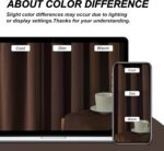 Dark Brown Velvet Curtains 84 Inches Long for Living Room Bedroom Tan Luxury Vin... - Image 7