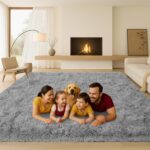 Fluffy Plush Shag Rug 5x7,Ultra Soft Rug for Living Room,Non-Slip Fuzzy Rugs for... - Image 9