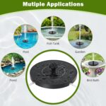 Solar Water Fountain for Bird Bath Solar Pump for Fountain New Upgraded Mini Sol... - Image 8