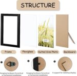 5x7in Black Photo Frame,Farmhouse Photo Frame,Distressed Vintage Style for Wall ... - Image 5