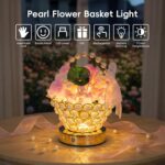 Portable Hydrangea Pearl-Handle Lamp – Cordless LED 3D-Printed Flower Light with... - Image 3