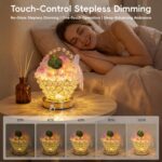 Portable Hydrangea Pearl-Handle Lamp – Cordless LED 3D-Printed Flower Light with... - Image 4