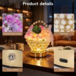 Portable Hydrangea Pearl-Handle Lamp – Cordless LED 3D-Printed Flower Light with... - Image 6