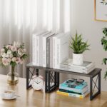 Honiter Desk Shelf for Top of Desk, Wood Desktop Shelf, 2 Tier Adjustable Booksh... - Image 3