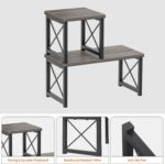 Honiter Desk Shelf for Top of Desk, Wood Desktop Shelf, 2 Tier Adjustable Booksh... - Image 5