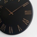 Large Modern Wall Clock - 24 inch, Contemporary Simple, Matte Black, Distressed ... - Image 5