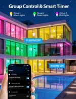 Smart Light Bulbs, Color Changing Light Bulb, Work with Alexa & Google Assistant... - Image 6