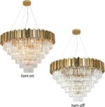 Gold Crystal Chandelier Large, 17-Light Luxury Chandelier Lighting Fixture for H... - Image 4
