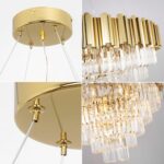 Gold Crystal Chandelier Large, 17-Light Luxury Chandelier Lighting Fixture for H... - Image 5