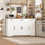 HOSTACK Buffet Cabinet with Drawers, 55" Large Sideboard Buffet Storage Cabinet ... - Image 5