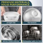 Baker's Signature Stainless Steel Mixing Bowls With Lid, Metal Mixing Bowl Set O... - Image 5