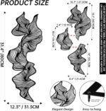 Slickss Abstract Wave Line Metal Wall Decor (3-Piece Set to Combine as One) - Mo... - Image 3