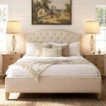 EJIAXIN Bedside Table Lamp for Bedroom Set of 2 - Beige Nightstand Lamps with US... - Image 9