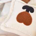 Avigers 18 x 18 Inch Beige Tulip Embroidery Velvet Cushion Cover, Luxury Modern ... - Image 3