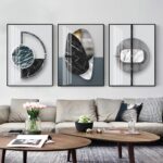 QKF Extra Large Frame Bright Geometry Abstract Canvas Wall Art Modern Home Livin... - Image 3