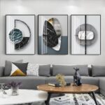 QKF Extra Large Frame Bright Geometry Abstract Canvas Wall Art Modern Home Livin... - Image 6