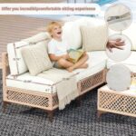 Outdoor Patio Furniture Set, Wicker Outdoor Sectional Set, Boho Patio Conversati... - Image 4