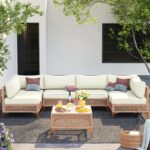 Outdoor Patio Furniture Set, Wicker Outdoor Sectional Set, Boho Patio Conversati... - Image 5