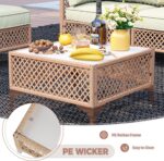 Outdoor Patio Furniture Set, Wicker Outdoor Sectional Set, Boho Patio Conversati... - Image 6