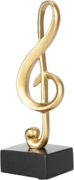 Music Note Statue, Luxury Resin Musical Note Sculpture for Home Office Desk, Joy... - Image 5