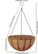 LCHUANG Hanging Baskets Planter for Plants - 2 Pack 10 Inch Metal Baskets with C... - Image 4