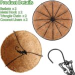 LCHUANG Hanging Baskets Planter for Plants - 2 Pack 10 Inch Metal Baskets with C... - Image 5