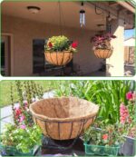 LCHUANG Hanging Baskets Planter for Plants - 2 Pack 10 Inch Metal Baskets with C... - Image 6