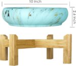 ARTKETTY Succulent Pots - 10 Inch Large Bonsai Pots with Drainage Stand, Ceramic... - Image 4