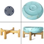 ARTKETTY Succulent Pots - 10 Inch Large Bonsai Pots with Drainage Stand, Ceramic... - Image 5