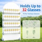 imprsv 6 ft 4-Tier Champagne Wall Holder, Assembly Party Display with Shelves, C... - Image 3