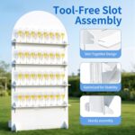 imprsv 6 ft 4-Tier Champagne Wall Holder, Assembly Party Display with Shelves, C... - Image 4