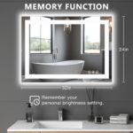 DUMOS 24.1"x32.1" LED Bathroom Mirror, Smart Anti-Fog Bathroom Vanity Mirror wit... - Image 3