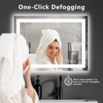 DUMOS 24.1"x32.1" LED Bathroom Mirror, Smart Anti-Fog Bathroom Vanity Mirror wit... - Image 4